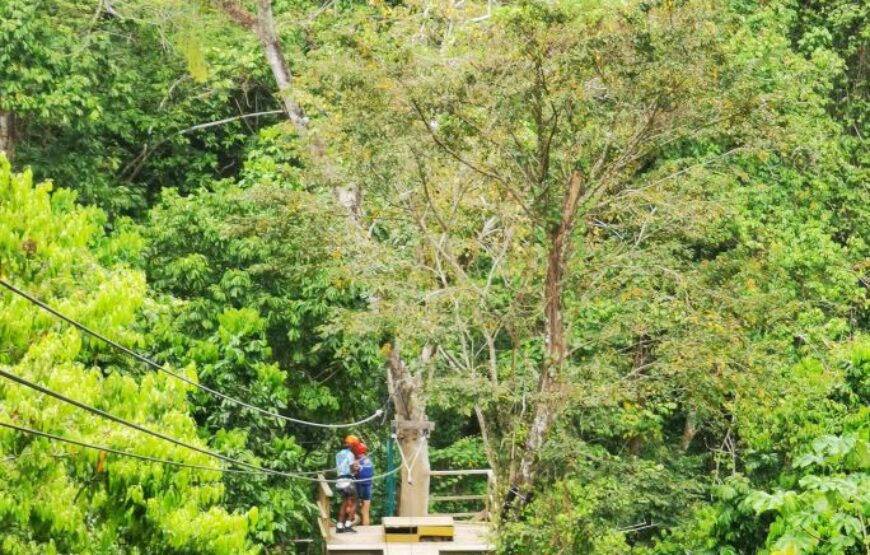 SZAŁOWY PAKIET 4W1: Wodospady Damajagua + Zipline + Obiad + Jazda Konna