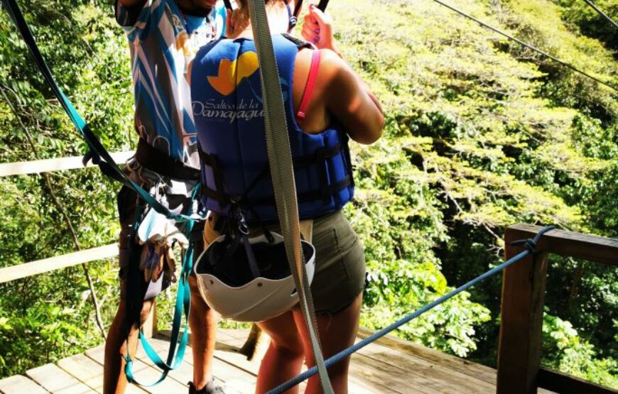 Great 4W1 PACKAGE: Damajagua Falls + Zipline + Lunch + Horseback Riding.