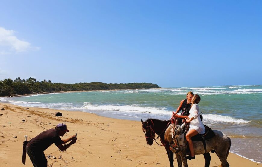 Great 4W1 PACKAGE: Damajagua Falls + Zipline + Lunch + Horseback Riding.