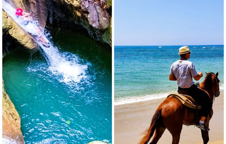 Great 3W1 PACKAGE: Damajagua Falls + Lunch + Horseback Riding.